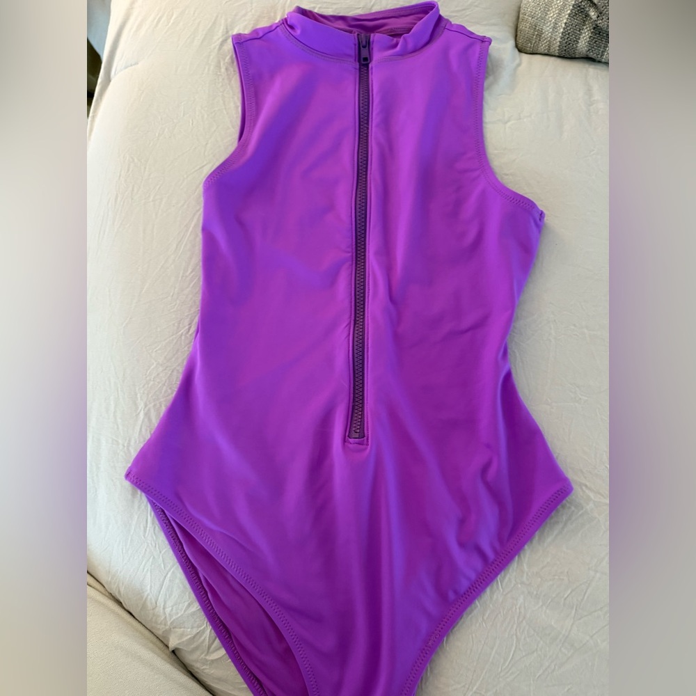 Med Skims Zipper One Piece Swimsuit Orchid org price $120 now $20